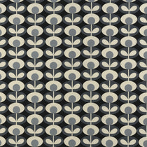 Oval Flower Cool Grey Fabric by the Metre